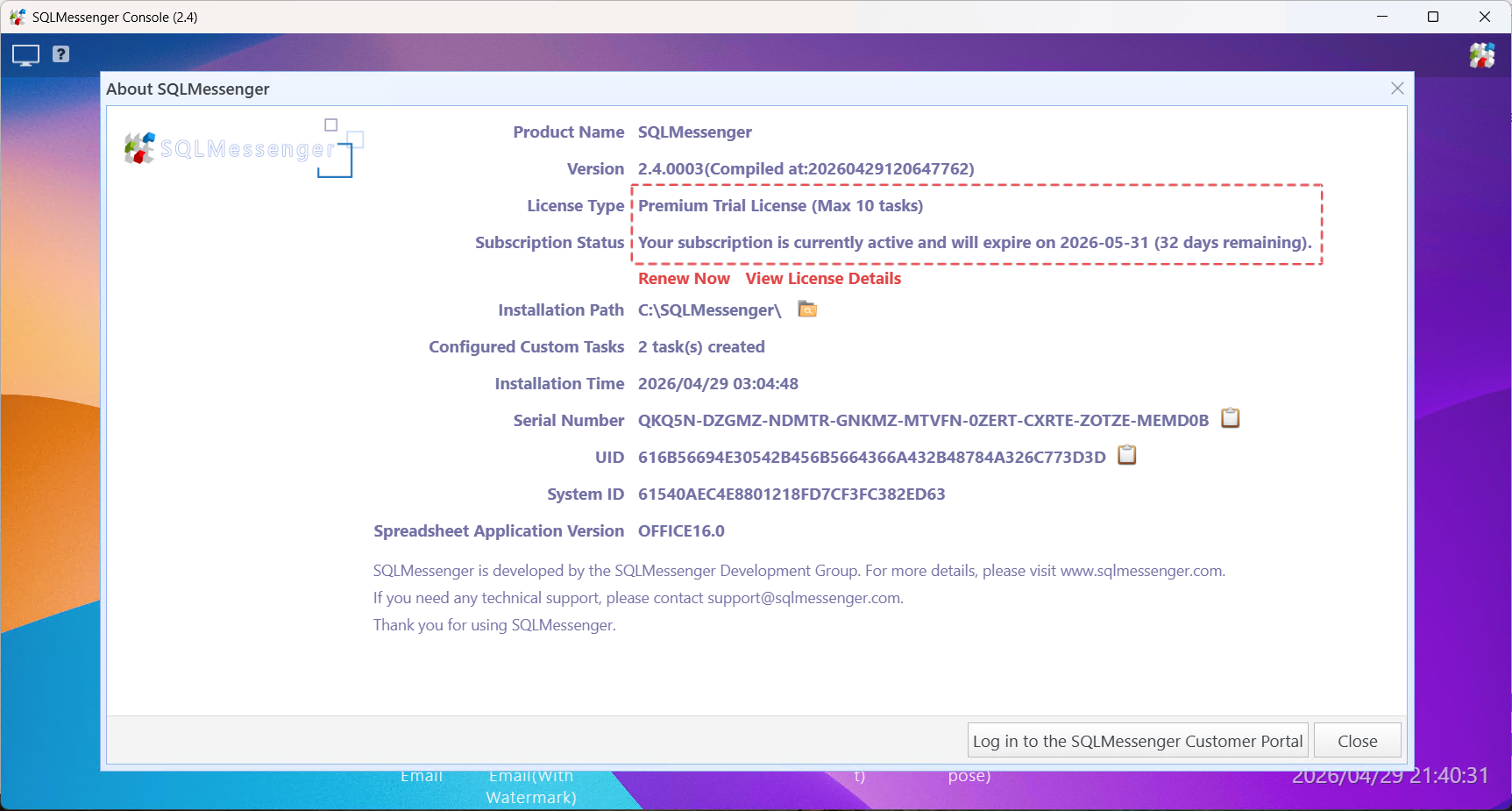 Updated license information