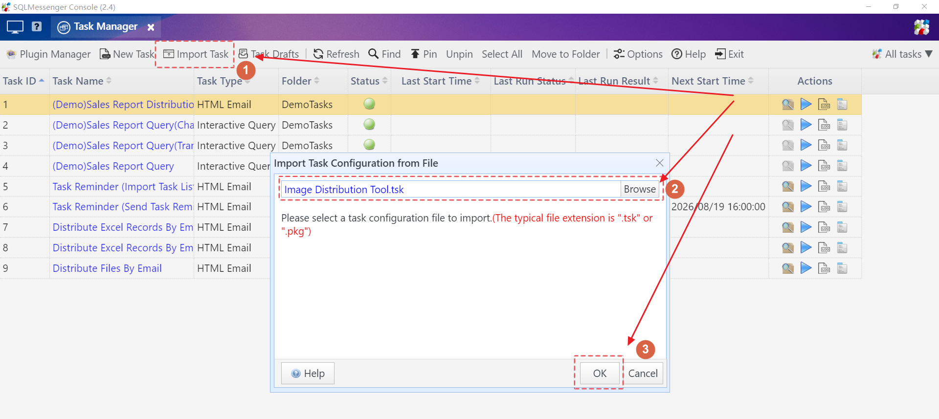 Import the installation file of the Image Distribution Tool