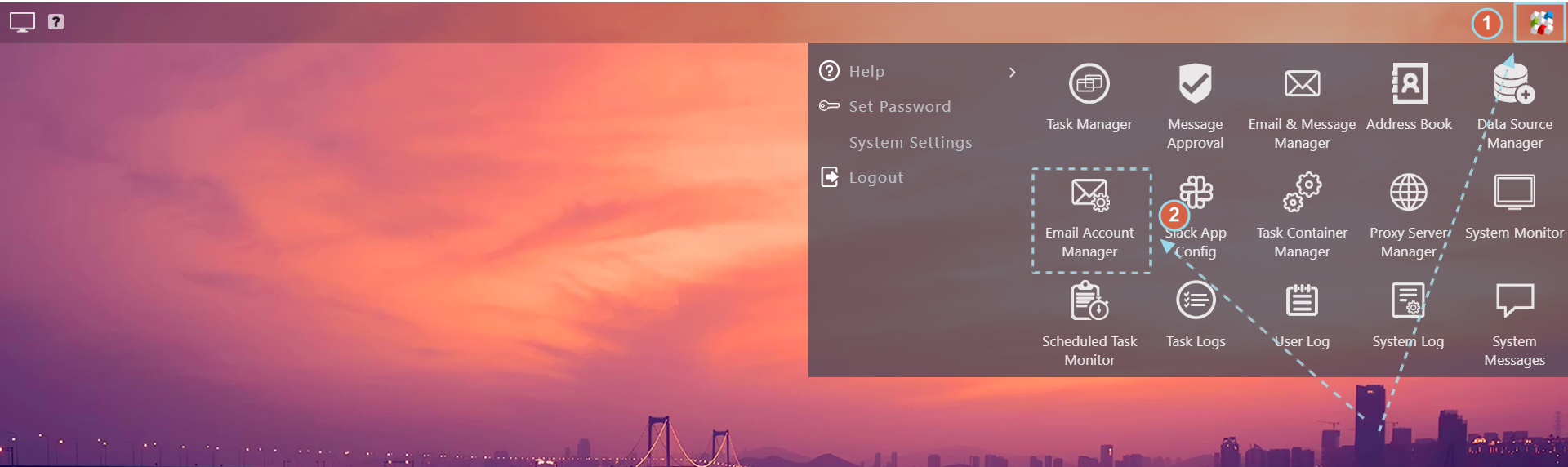 Open Email Account Manager