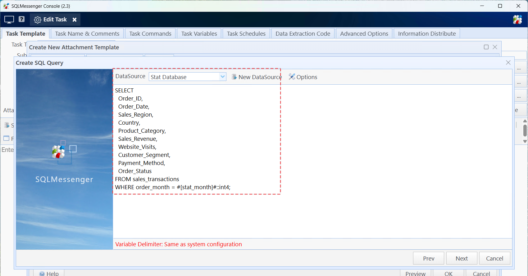 Add the second query statement