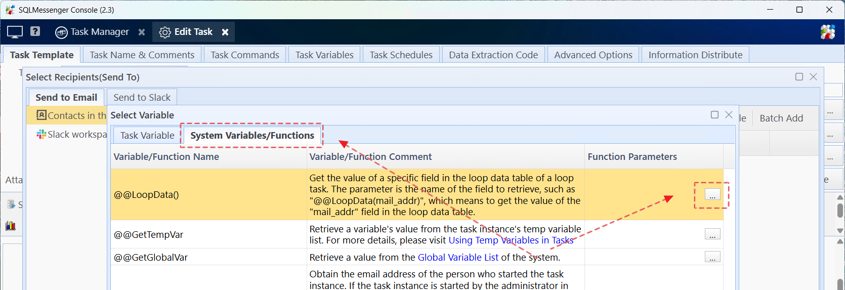 Click "Add From a Variable"