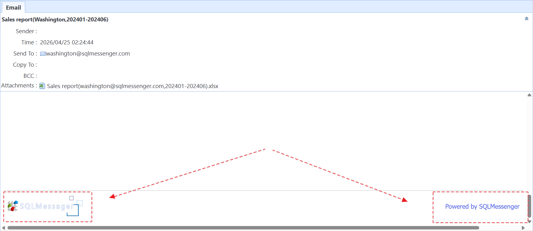 SQLMessenger Logo in Emails