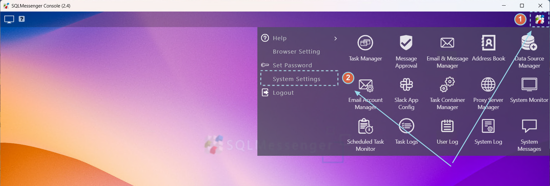 Click 'System Settings' in the MainMenu